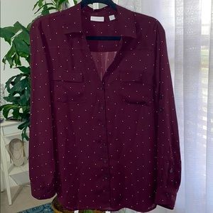 New York Company Burgundy Blouse
